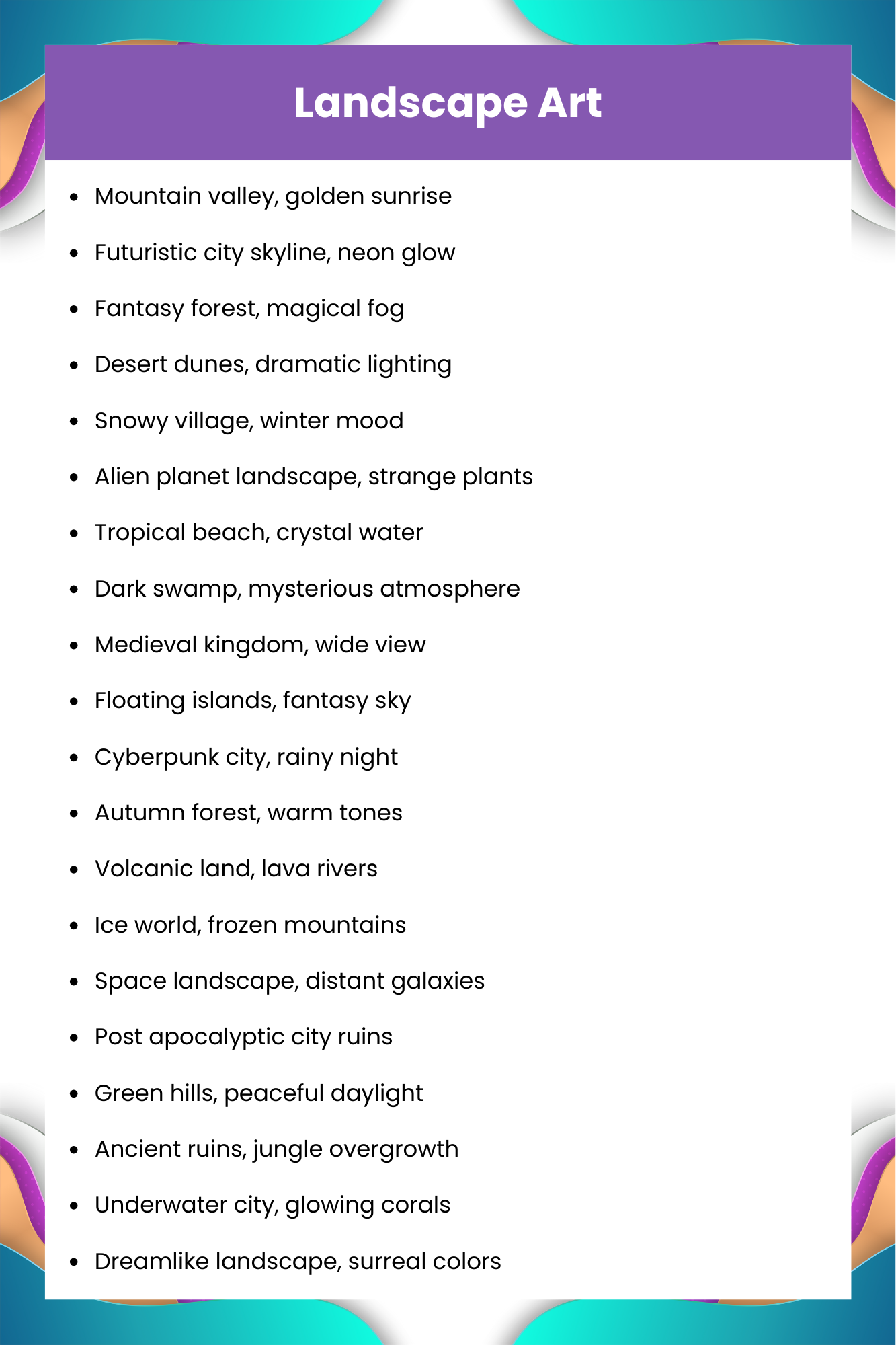 1000+ AI Art Prompt Bible