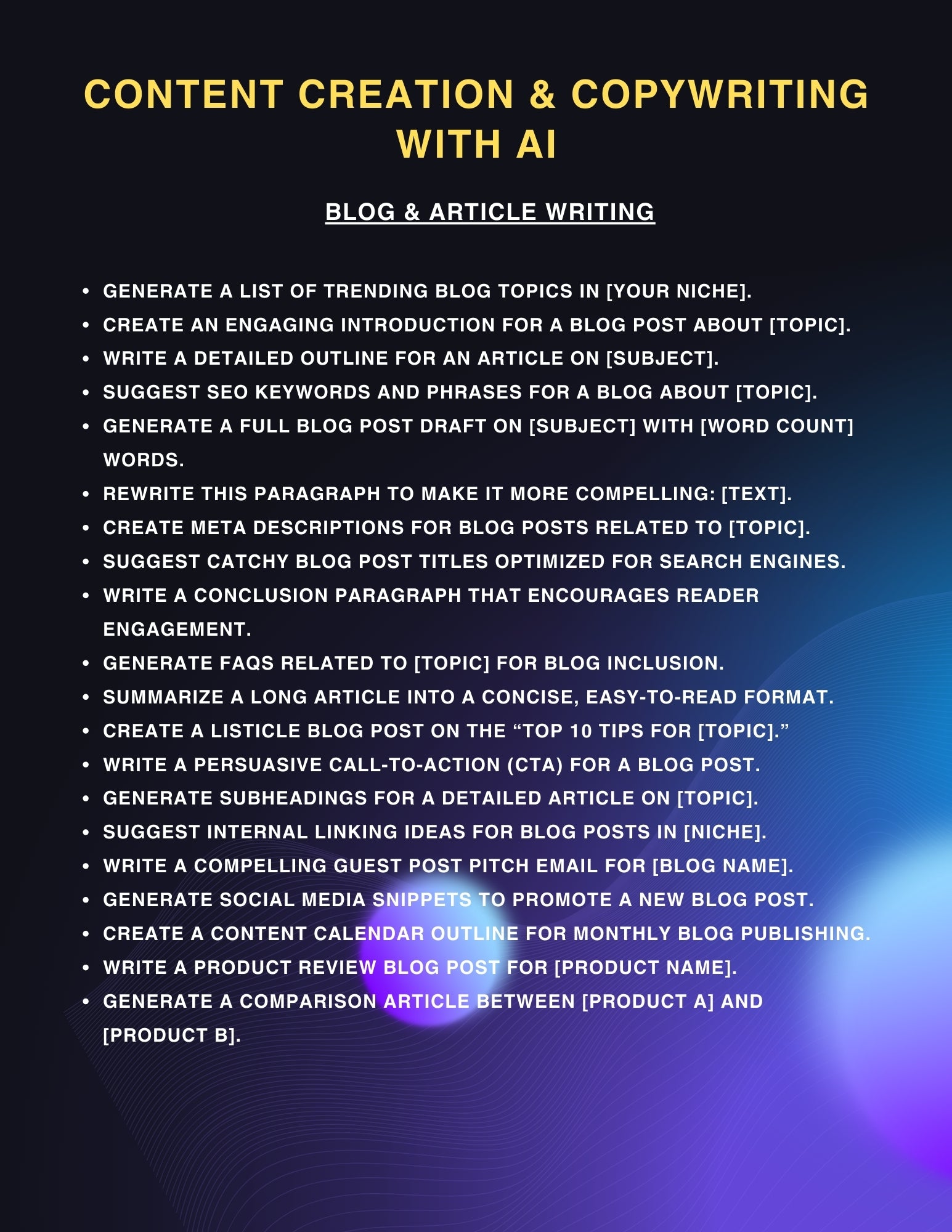 1000+ AI & Automation Chgpt Prompts